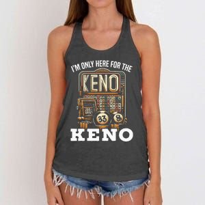 Playing Keno Numbers Casino Keno Player Women's Knotted Racerback Tank