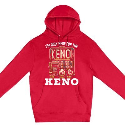 Playing Keno Numbers Casino Keno Player Premium Pullover Hoodie