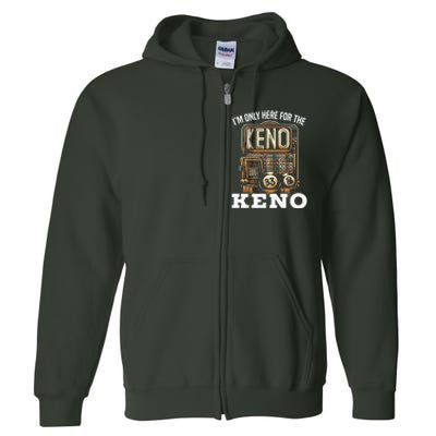 Playing Keno Numbers Casino Keno Player Full Zip Hoodie