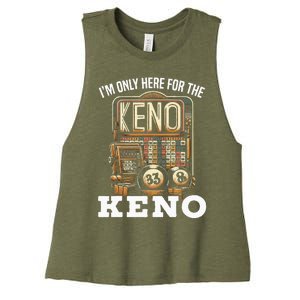 Playing Keno Numbers Casino Keno Player Women's Racerback Cropped Tank