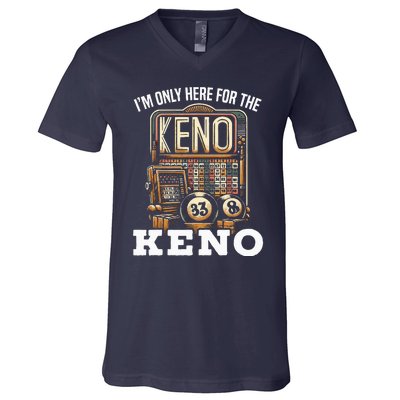 Playing Keno Numbers Casino Keno Player V-Neck T-Shirt