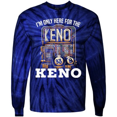 Playing Keno Numbers Casino Keno Player Tie-Dye Long Sleeve Shirt