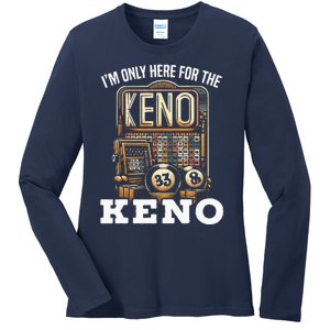 Playing Keno Numbers Casino Keno Player Ladies Long Sleeve Shirt