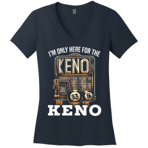 Playing Keno Numbers Casino Keno Player Women's V-Neck T-Shirt