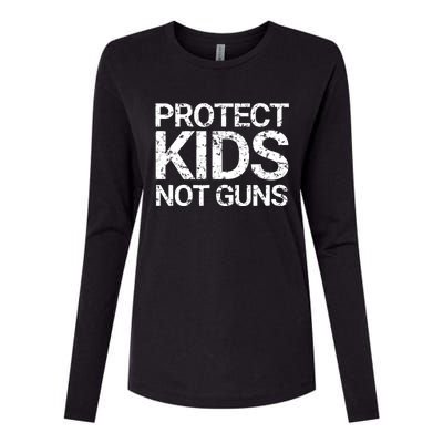 Protect Kids Not Guns Faded Grunge Womens Cotton Relaxed Long Sleeve T-Shirt