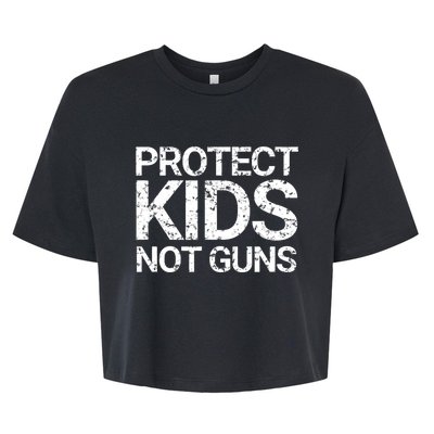 Protect Kids Not Guns Faded Grunge Bella+Canvas Jersey Crop Tee