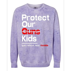 Protect Kid Not Guns Protect Our Kid Not Gun Guns Reform Now Uvalde Colorblast Crewneck Sweatshirt