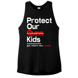 Protect Kid Not Guns Protect Our Kid Not Gun Guns Reform Now Uvalde Ladies PosiCharge Tri-Blend Wicking Tank