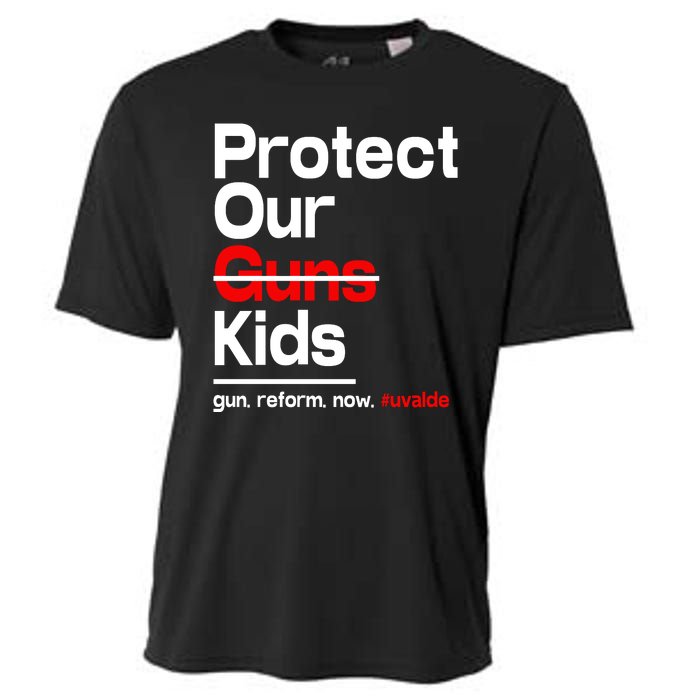 Protect Kid Not Guns Protect Our Kid Not Gun Guns Reform Now Uvalde Cooling Performance Crew T-Shirt