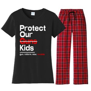 Protect Kid Not Guns Protect Our Kid Not Gun Guns Reform Now Uvalde Women's Flannel Pajama Set