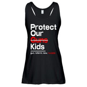 Protect Kid Not Guns Protect Our Kid Not Gun Guns Reform Now Uvalde Ladies Essential Flowy Tank