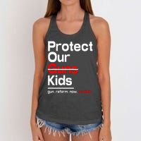 Protect Kid Not Guns Protect Our Kid Not Gun Guns Reform Now Uvalde Women's Knotted Racerback Tank