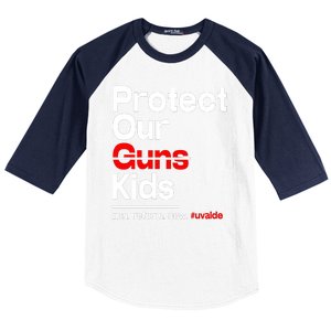 Protect Kid Not Guns Protect Our Kid Not Gun Guns Reform Now Uvalde Baseball Sleeve Shirt