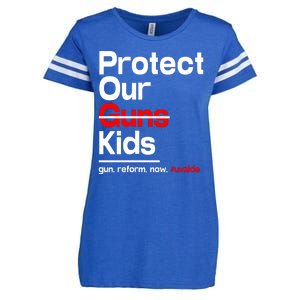 Protect Kid Not Guns Protect Our Kid Not Gun Guns Reform Now Uvalde Enza Ladies Jersey Football T-Shirt