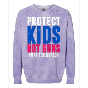 Protect Kids Not Guns Pray For Uvalde Colorblast Crewneck Sweatshirt