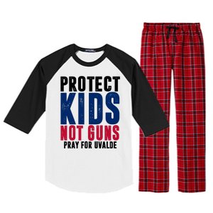 Protect Kids Not Guns Pray For Uvalde Raglan Sleeve Pajama Set