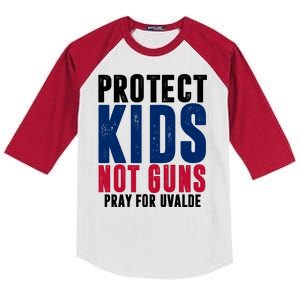 Protect Kids Not Guns Pray For Uvalde Kids Colorblock Raglan Jersey