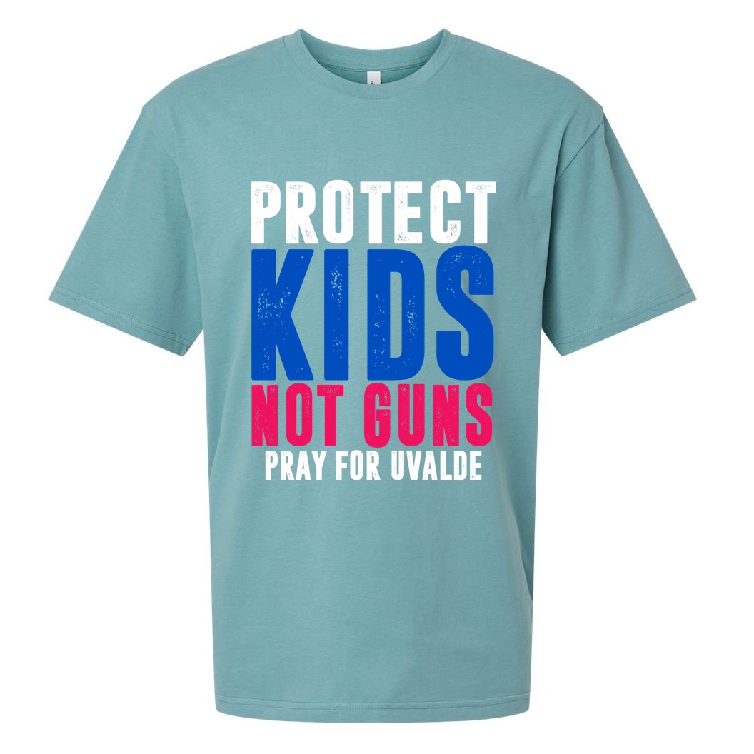 Protect Kids Not Guns Pray For Uvalde Sueded Cloud Jersey T-Shirt