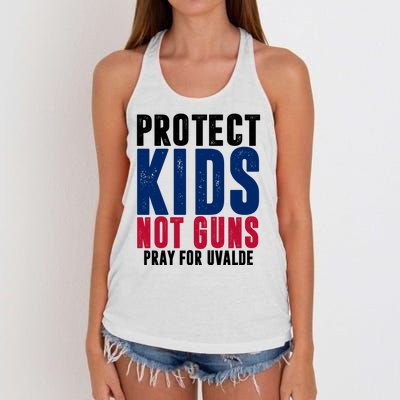 Protect Kids Not Guns Pray For Uvalde Women's Knotted Racerback Tank