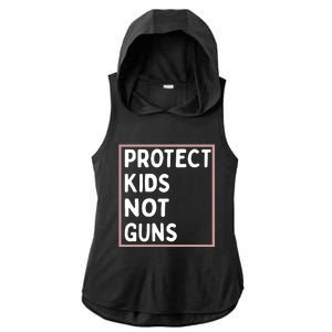 Protect Kids Not Guns End Gun Violence Uvalde Strong Ladies PosiCharge Tri-Blend Wicking Draft Hoodie Tank