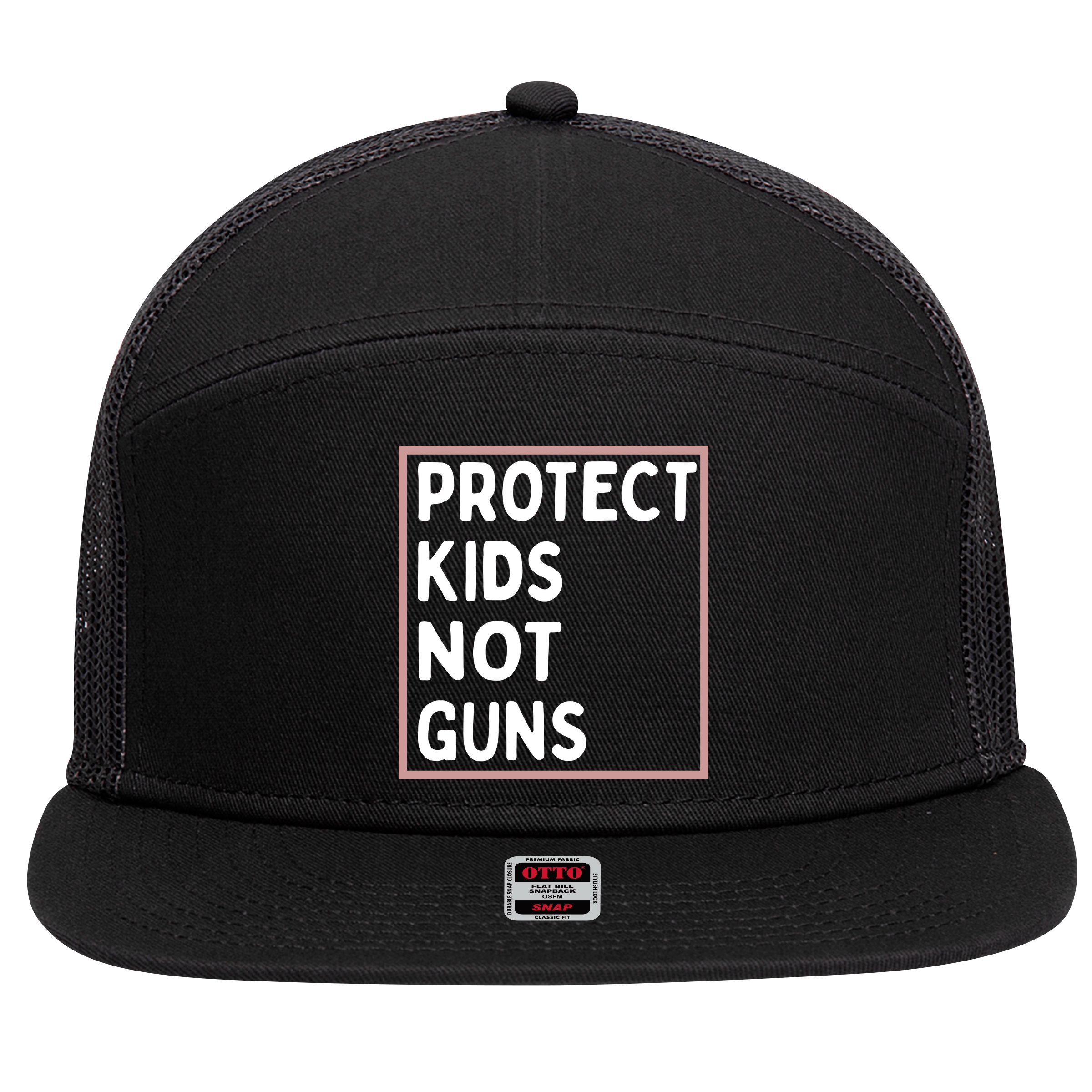 Protect Kids Not Guns End Gun Violence Uvalde Strong 7 Panel Mesh Trucker Snapback Hat