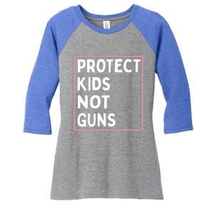 Protect Kids Not Guns End Gun Violence Uvalde Strong Women's Tri-Blend 3/4-Sleeve Raglan Shirt