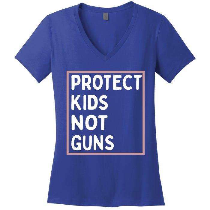 Protect Kids Not Guns End Gun Violence Uvalde Strong Women's V-Neck T-Shirt