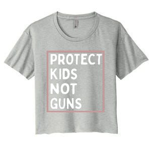 Protect Kids Not Guns End Gun Violence Uvalde Strong Women's Crop Top Tee