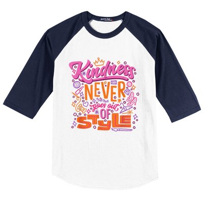 Princess Kindness Never Goes Out Baseball Sleeve Shirt