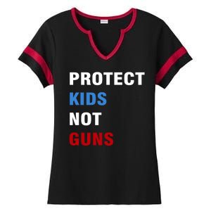 Protect Kids Not Guns Ladies Halftime Notch Neck Tee