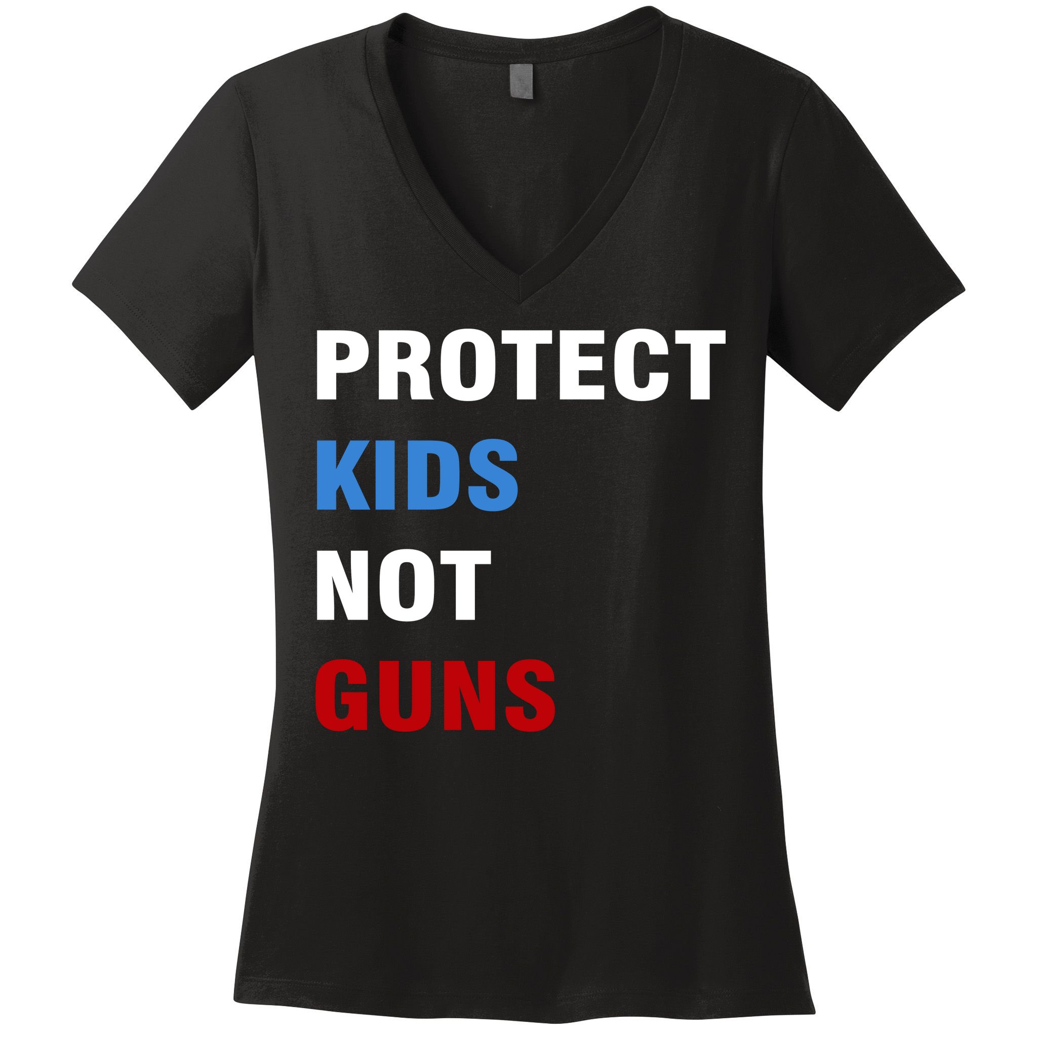 Protect Kids Not Guns Women's V-Neck T-Shirt