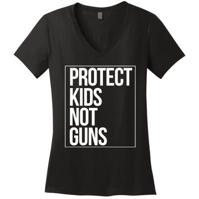 Protects Kidss Not Guns Women's V-Neck T-Shirt