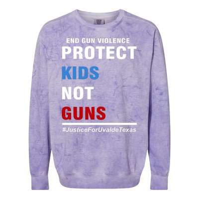 Protect Kids Not Guns Justice For Uvalde Texas Colorblast Crewneck Sweatshirt