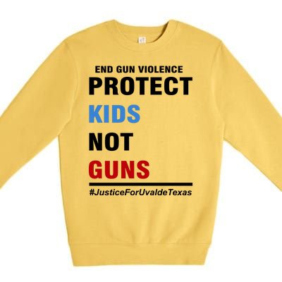 Protect Kids Not Guns Justice For Uvalde Texas Premium Crewneck Sweatshirt