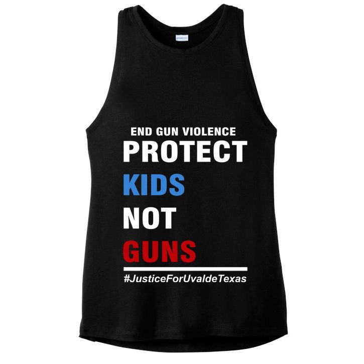 Protect Kids Not Guns Justice For Uvalde Texas Ladies PosiCharge Tri-Blend Wicking Tank