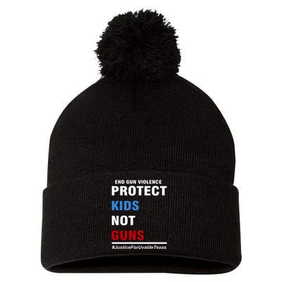 Protect Kids Not Guns Justice For Uvalde Texas Pom Pom 12in Knit Beanie