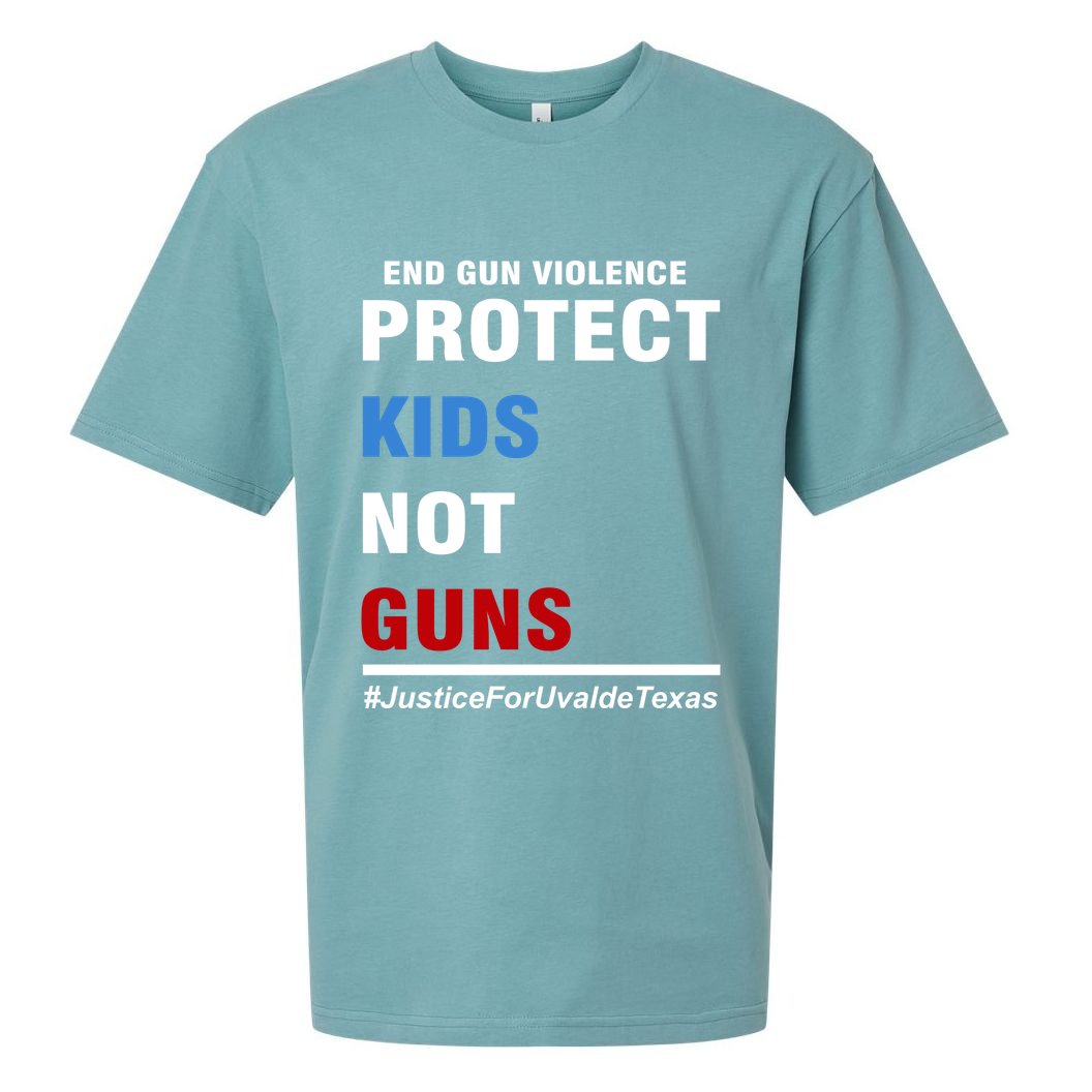 Protect Kids Not Guns Justice For Uvalde Texas Sueded Cloud Jersey T-Shirt