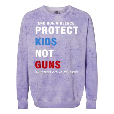 Protect Kids Not Guns #JusticeForUvalde Colorblast Crewneck Sweatshirt