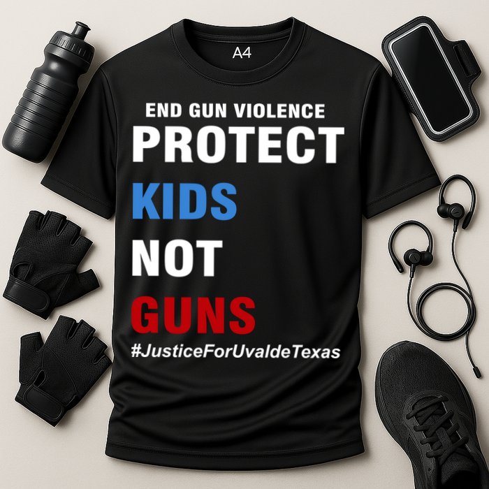 Protect Kids Not Guns #JusticeForUvalde Cooling Performance Crew T-Shirt