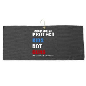 Protect Kids Not Guns #JusticeForUvalde Large Microfiber Waffle Golf Towel