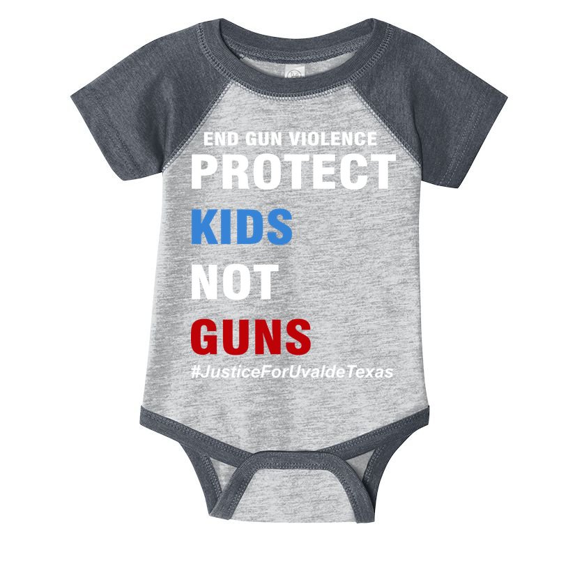 Protect Kids Not Guns #JusticeForUvalde Infant Baby Jersey Bodysuit