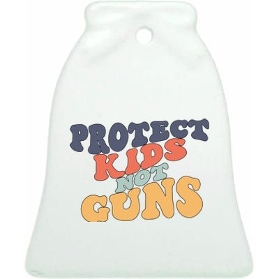 Protects Kidss Not Guns Ceramic Bell Ornament