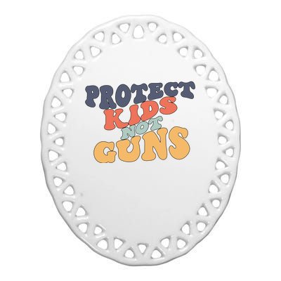 Protects Kidss Not Guns Ceramic Oval Ornament