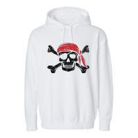 Pirate Kids Or Adults Crossbones And Skull Garment-Dyed Fleece Hoodie