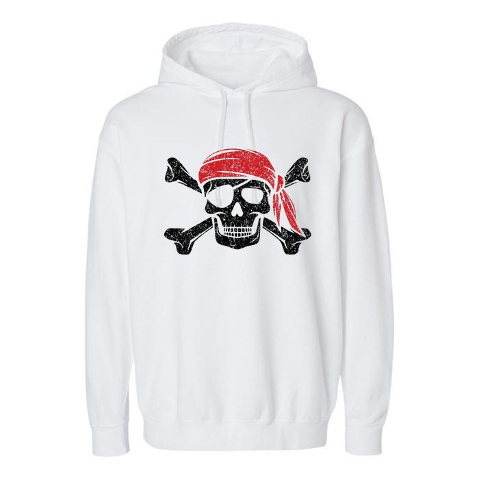 Pirate Kids Or Adults Crossbones And Skull Garment-Dyed Fleece Hoodie