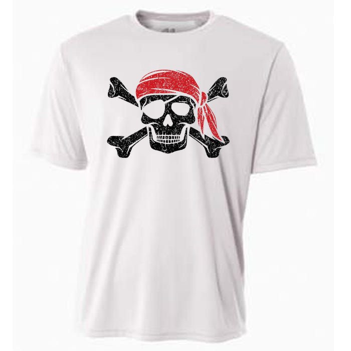 Pirate Kids Or Adults Crossbones And Skull Cooling Performance Crew T-Shirt