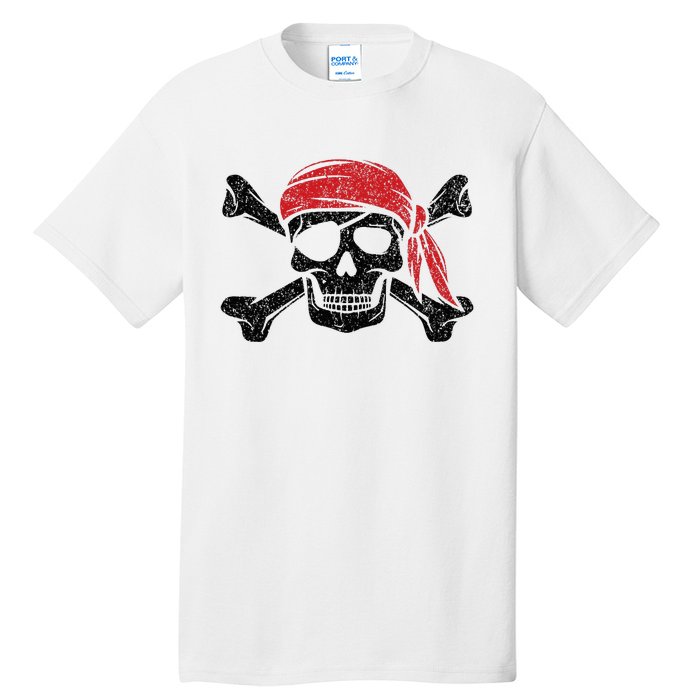 Pirate Kids Or Adults Crossbones And Skull Tall T-Shirt