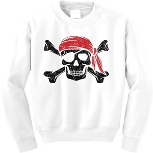 Pirate Kids Or Adults Crossbones And Skull Kids Sweatshirt