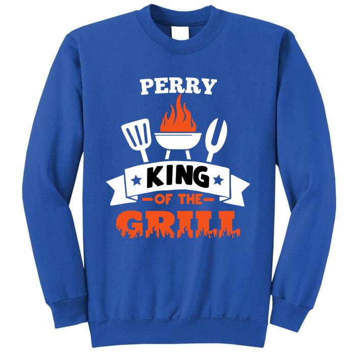 Perry King Of The Grill Grilling Bbq Chef Master Cooking Gift Sweatshirt