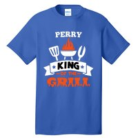 Perry King Of The Grill Grilling Bbq Chef Master Cooking Gift Tall T-Shirt